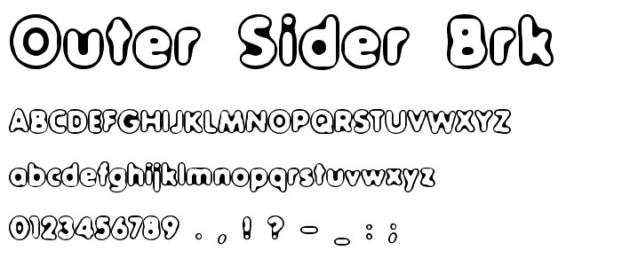 Outer Sider BRK font
